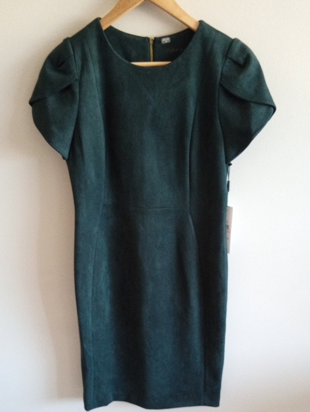 Calvin Klein Forest Green Short-Sleeve Midi Dress Size 10